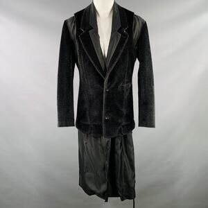 COMME des GARCONS HOMME PLUS Size M Black Faux Fur Removable Vest Jacket